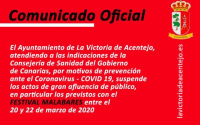 Comunicado oficial coronavirus