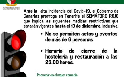 Se alarga el semáforo rojo en Tenerife hasta el 10 de diciembre