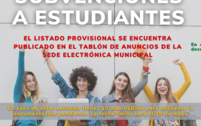 Publicado el listado provisional de beneficiarios/as de las ayudas a estudiantes victorieros