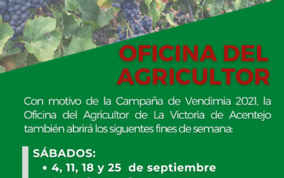 Campaña de vendimia 2021 – Ampliación de días de apertura de la Oficina del Agricultor y recomendaciones para prevenir el Covid-19